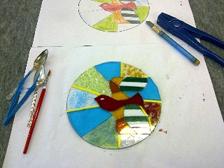 Class Participants Fused Glass