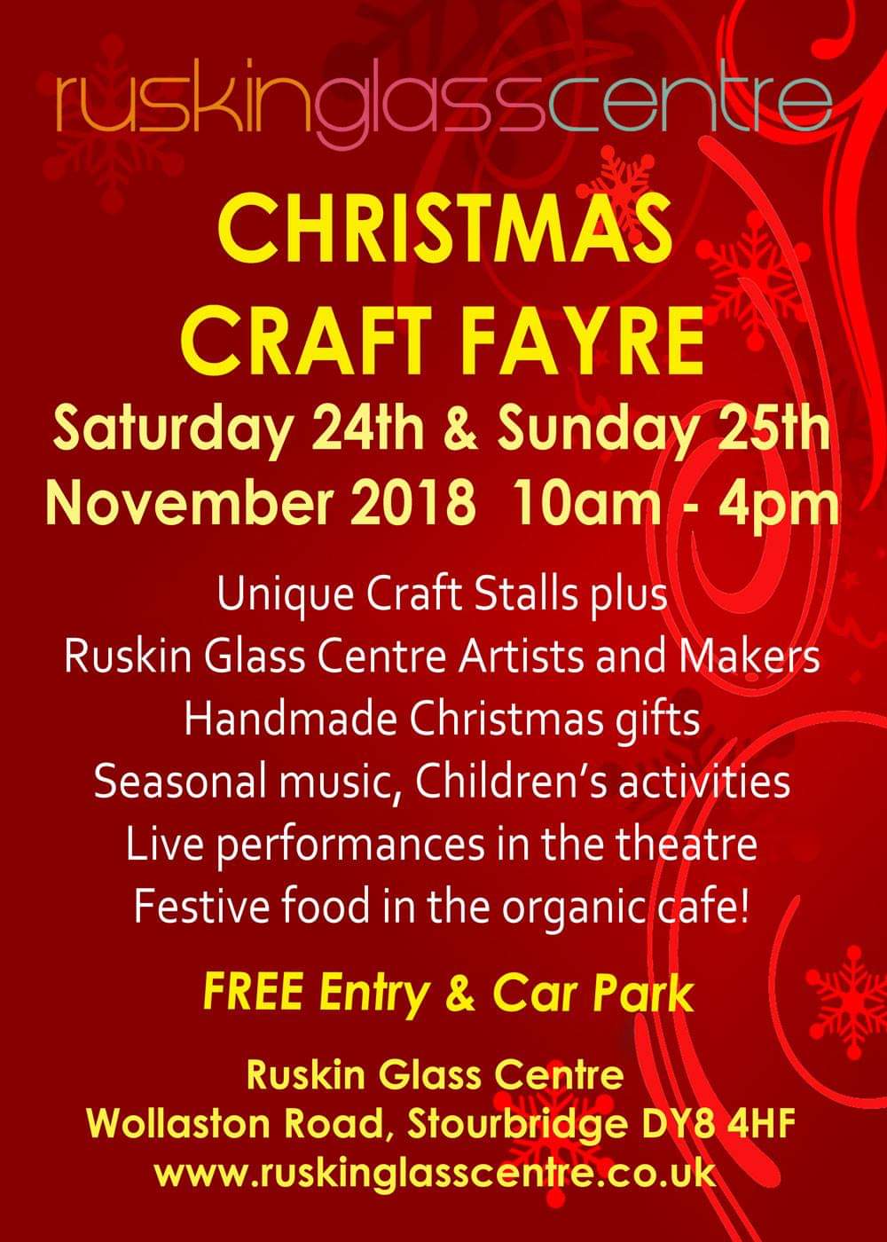 Ruskin Glass Centre 2018 Christmas Craft Fayre